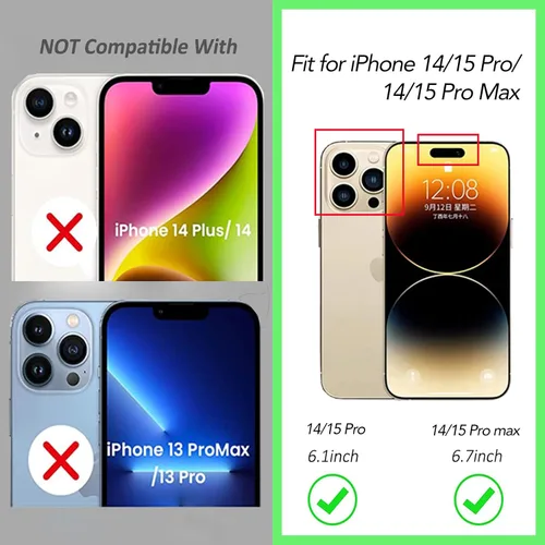 Miniatura 6 de Protector de lente de cámara trasera trasera de vidrio templado para iPhone 14 Pro Max, iPhone 15 Pro Max - Protector de cobertura completa