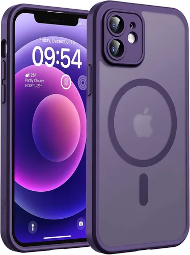Miniatura 57 de TOCOL Funda magnética 3 en 1 para iPhone 14 Pro, mejorada [protección completa de cámara] con 2 protectores de pantalla, funda de grado militar Azul