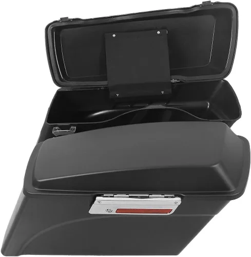 Miniatura 5 de Bolsas de sillín negras mate TCMT con cierre de tapa y forro de inserción de alfombra Compatibles con Harley Touring CVO Road Glide Road King Street