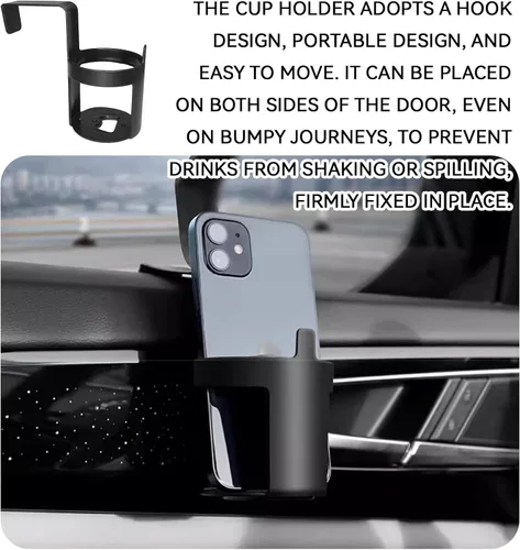 Miniatura 3 de 2 portavasos de automóvil, portavasos portátil para automóvil, soporte para bebidas para asiento de vehículo, accesorios universales
