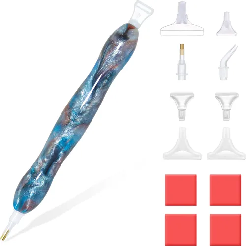 Miniatura 6 de RECORDARME Bolígrafo de Pintura de Diamantes que Brilla en la Oscuridad con Flores Luminosas, Herramientas y Accesorios para Pintura de Diamantes
