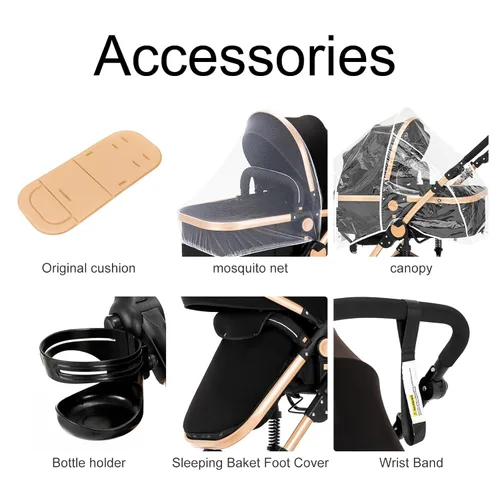 Miniatura 2 de Cochecito de bebé 2 en 1, cochecito convertible, cochecito de bebé estándar reversible, cochecito de bebé portátil, carriola para bebé, silla de 2