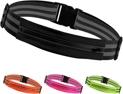 Miniatura 8 de Cinturón de teléfono para correr para mujeres y hombres, soporte para teléfono, bolsa reflectante para corredores, cinturón de dinero, cintura