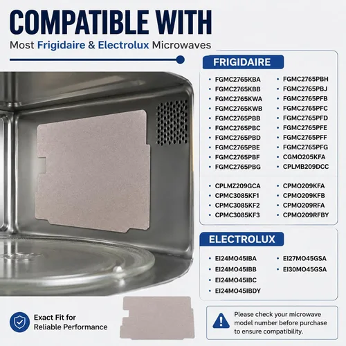 Miniatura 6 de 5304462314 Reemplazo de cubierta de mica para guía de ondas de microondas compatible con microondas Frigidaire Electrolux, pieza de reparación