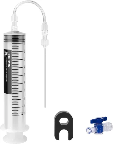 Miniatura 2 de Thinvik Kit de inyector de sellador sin cámara de 3.5 oz/100ML con herramienta de extracción de núcleo de válvula Presta. Jeringa inyectora