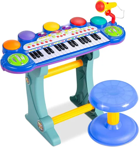 Miniatura 11 de Mejor elección productos 37 teclas, teclado electrónico para niños, instrumento musical, piano, juguete educativo con múltiples sonidos, luces