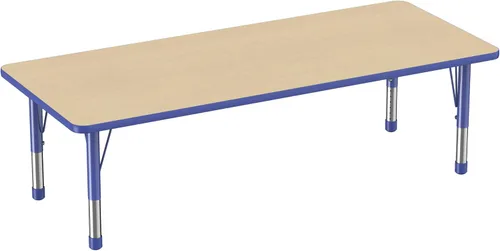 Miniatura 74 de FDP - Mesa rectangular para actividades escolares y aulas (24 x 36 pulgadas), patas gruesas para niños pequeños, altura ajustable de 15 a 24