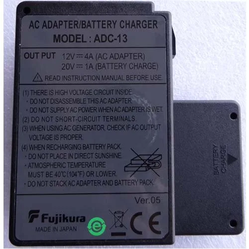 Fujikura FSM-60S FSM-60R Adaptador de CA Cargador de batería ADC-13 para empalmadora de fusión FSM-60S FSM-60R