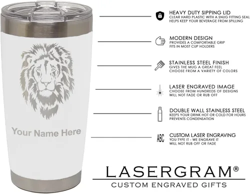 Miniatura 60 de LaserGram Taza aislada al vacío de 20 onzas, asistente médico MA, grabado personalizado incluido (rosa)