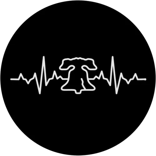 Miniatura 3 de Philadelphia PA Liberty Bell EKG - PopSockets PopGrip intercambiables para ventilador de Philly City