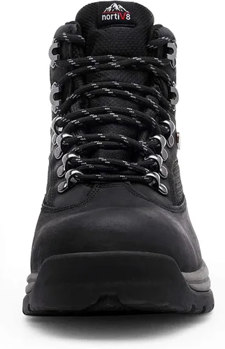 Miniatura 5 de NORTIV 8 Botas de senderismo impermeables para hombre botas de senderismo de cuero medio tobillo
