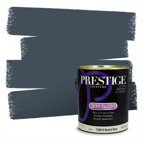 Miniatura 241 de Pintura Exterior + imprimación PRESTIGE, todo-en-uno, 1 galón, acabado mate, color comparable al Valspar* Royal Gray* VS151-Gris real