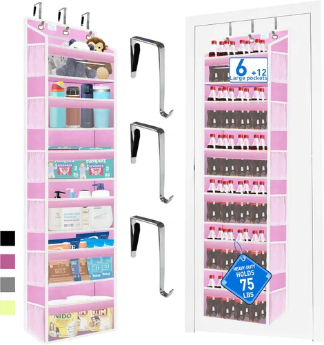 Miniatura 10 de Organización de armario, 24 secciones, organizador de armario colgante, ahorro de espacio, artículos esenciales para dormitorio universitario