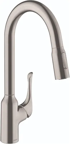 Miniatura 13 de hansgrohe Allegro N 71843001 - Grifo de cocina de arco alto cromado con rociador extraíble, grifo para fregadero de cocina, cromado