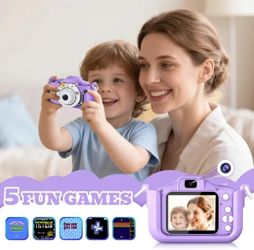 Miniatura 6 de Cámara para niños DITUPAN para niñas y niños, cámara digital para niños pequeños, juguetes para niños de 3, 4, 5, 6, 7, 8, 9, 10, 11, 12 años