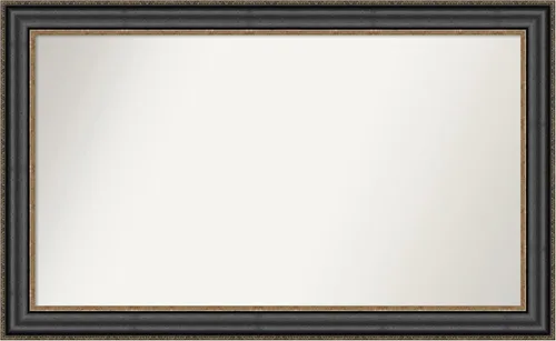 Miniatura 549 de Amanti Art Espejo personalizado, espejo de baño negro puente, espejo de pared o espejo de tocador de baño sobre el fregadero (26 x 26 pulgadas)