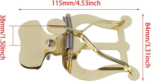 Miniatura 4 de Soporte de abrazadera de trombón dorado de reemplazo de lira con kit de bolsa de almacenamiento