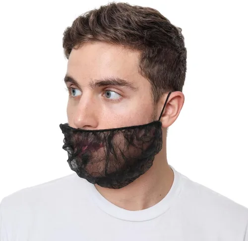 Miniatura 2 de Redes para barba, cubiertas desechables para barba, red de barba para servicio de alimentos, cocina, limpieza, 18 y 21 pulgadas