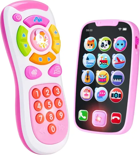 Miniatura 12 de JOYIN Teléfono de aprendizaje para bebé y juguete de control remoto para niños pequeños, divertidos juguetes de teléfono inteligente con música