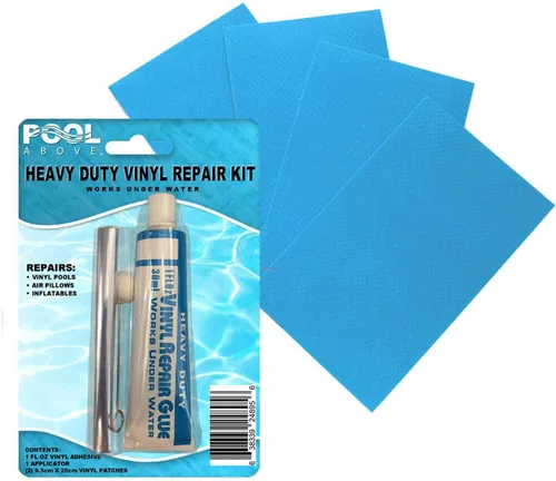 Miniatura 7 de Kit de parches de reparación de vinilo resistente Pegamento adhesivo de cemento de vinilo y parches de colores para inflables, barcos, balsas