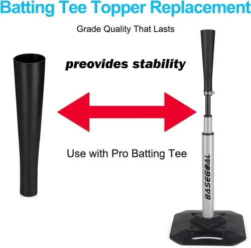 Miniatura 3 de BaseGoal Baseball & Softball Batting Tee,Portable Hitting Tee,with Heavy Duty Base,Rolled Flexible Rubber Top,Adjustable Height for Kids or Adults
