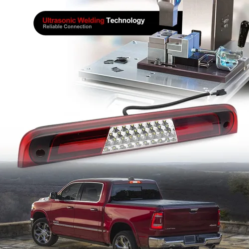 Miniatura 3 de Tercera luz de freno LED de repuesto para RAM 1500 2019 2020 2021 2022 2023 2024 RAM 1500 Pickup LED rojo 3er centro de freno de montaje alto