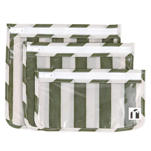 Miniatura 33 de Bumkins Bolsa de viaje, artículos de tocador, bebé, bolsa aprobada por la TSA, bolsa con cremallera, tamaño de cuarto de galón, lado transparente