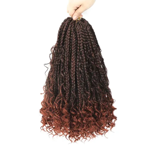 Miniatura 13 de Ayana - Trenzas de ganchillo, bohemias, con extremos rizados Crochet Braids Box. 3 extensiones de cabello sintético de trenzas de ganchillo Goddess