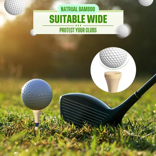 Miniatura 5 de Mudder Camisetas de golf a granel de bambú de madera para hombres, accesorios de pelotas de madera multicolor