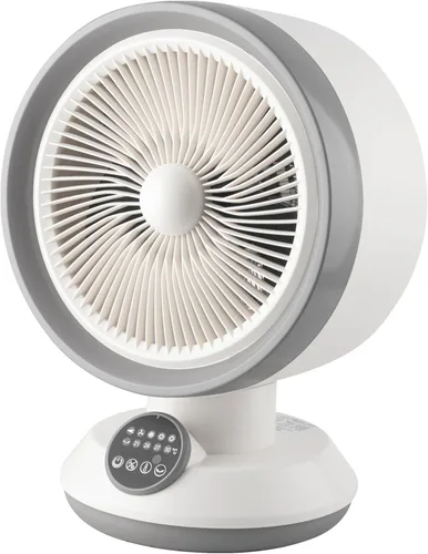 Combo de ventilador de calentador 2 en 1, ventilador circulador de aire con control remoto, ventilador de escritorio de enfriamiento oscilante