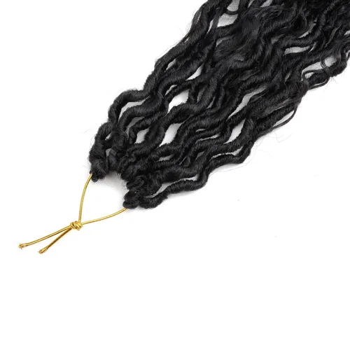 Miniatura 5 de LMZIM Cabello de ganchillo Goddess Locs de 14 pulgadas, 8 paquetes de Faux Locs trenzas de ganchillo para mujeres negras, cabello de ganchillo #2