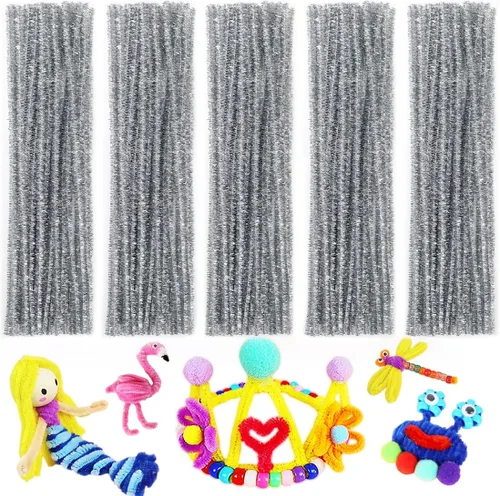 Miniatura 27 de Limpiadores de tuberías, limpiadores de tuberías para manualidades, manualidades y artesanías, manualidades, suministros para manualidades, Purpurina