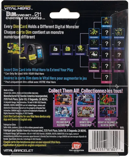 Miniatura 4 de Bandai Namco - Digimon - Paquete de tarjetas DIM Vital Hero (Volcanic Beat y Blizzard Fang)