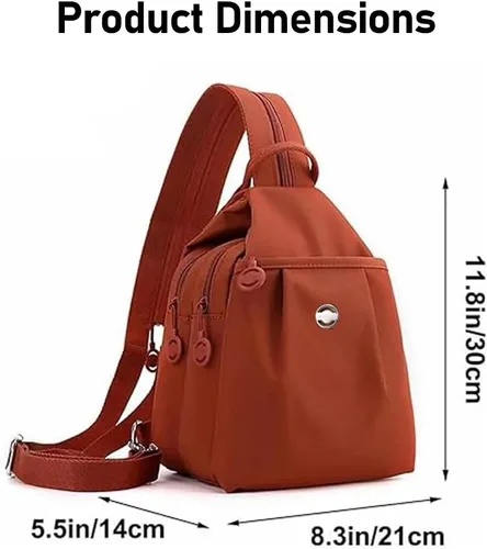Miniatura 7 de Bolsa de viaje antirrobo premium 3 en 1 2025, bolsa de viaje impermeable de 2 vías, bolsa de hombro convertible Oxford, Negro, Mediana