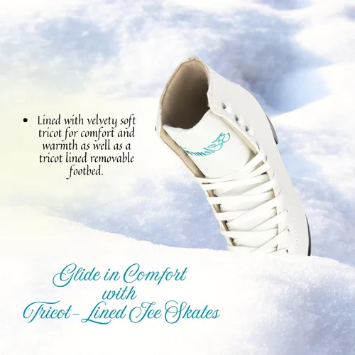 Miniatura 5 de 5th Element Grace Patines de Hielo para Mujer - Patines Artísticos Cómodos con Tricot Suave Aterciopelado/Forro Polar - Zapatos Elegantes
