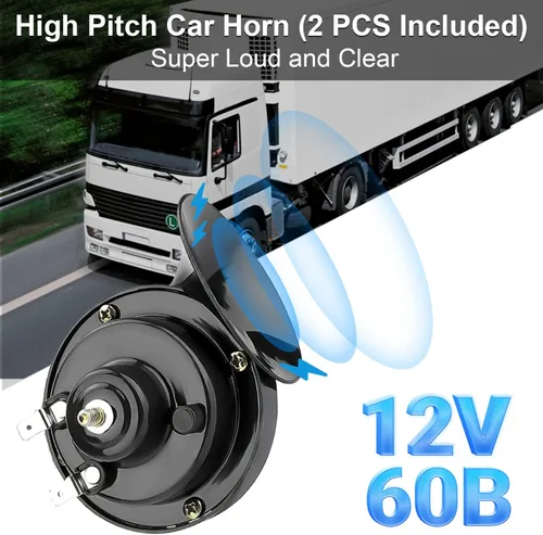 Miniatura 3 de Bocina de coche, bocina de camión de 12 V, 300 db, bocina de motocicleta, impermeable, bocina de tren, impermeable, tono alto, bajo, ajuste