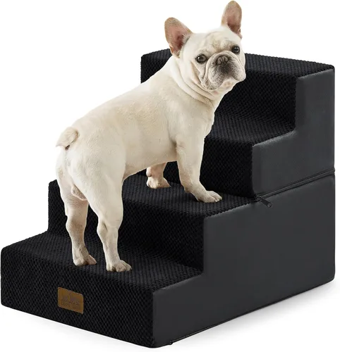 Miniatura 13 de COZY KISS Escaleras para perros pequeños, escaleras extraíbles de 4 niveles para sofá y cama, escalones para perros de 17.7 pulgadas de alto