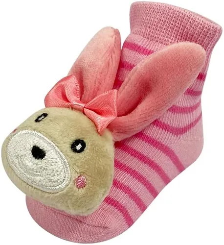 Miniatura 3 de PUPPET Calcetines sonajeros para bebé, botines de algodón, juego de regalo, Multicolor, 6 meses