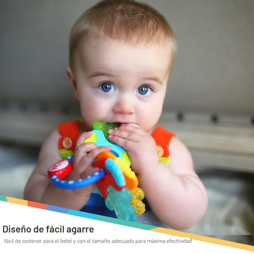 Miniatura 4 de Nuby Llaves de mordedor de gel de hielo - Juguetes de silicona calmante para bebés - Suave para encías doloridas Juguetes coloridos y divertidos
