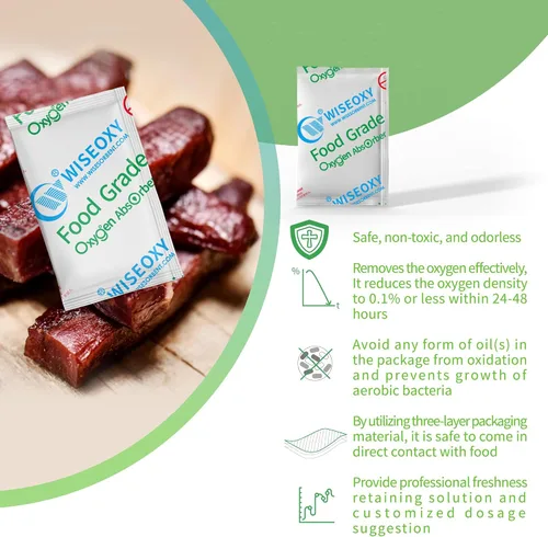 Miniatura 6 de Wisesorb Absorbentes de oxígeno para almacenamiento de alimentos de 300 CC 100 paquetes, absorbentes de oxígeno de grado alimenticio, absorbentes