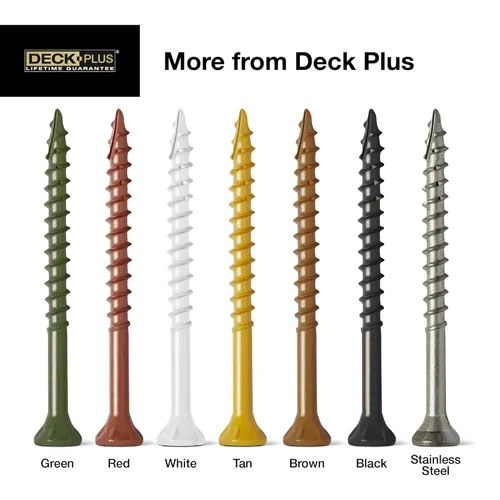 Miniatura 5 de Deck Plus Tornillos para Madera Exterior y Cercas con Revestimiento Epoxi de 2-1/2 Pulgadas #10 x 2-1/2" Torx/Star Drive Incluido Rosca Gruesa, Verde