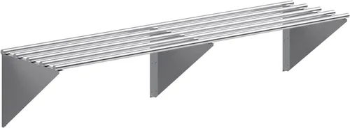 AmGood Estante tubular de pared de acero inoxidable NSF de 18 pulgadas x 72 pulgadas | Estantería de metal resistente para electrodomésticos y