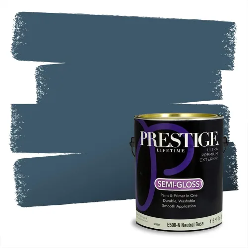 Miniatura 272 de Pintura Exterior + imprimación PRESTIGE, todo-en-uno, 1 galón, acabado mate, color comparable al Valspar* Royal Gray* VS151-Gris real