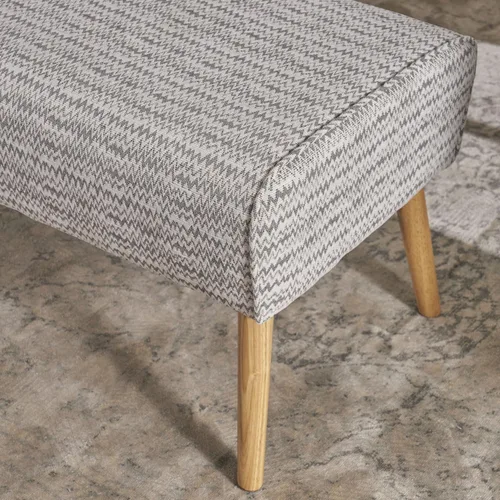 Miniatura 6 de Christopher Knight Home Sade Mid Century - Otomana de tela bohemia, patrón de zigzag gris claro