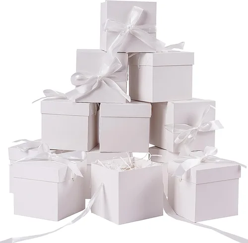 Miniatura 10 de Elephant-package Paquete de 12 cajas de regalo pequeñas con tapas, cajas de regalo rojas con cinta para Navidad, día de San Valentín, embalaje