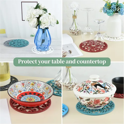 Miniatura 4 de Salvamanteles para platos calientes, salvamanteles de silicona para cocina, salvamanteles de silicona para ollas y sartenes calientes, soporte