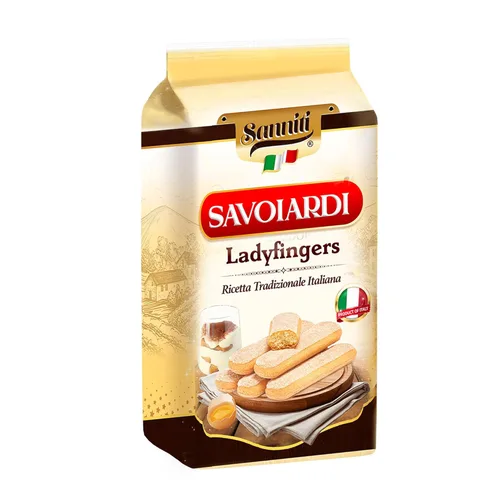 Sanniti Galletas italianas Savoiardi Ladyfingers | Producto de Italia | Galletas ideales para aperitivos y tiramisú, 17.64 oz (17 onzas)