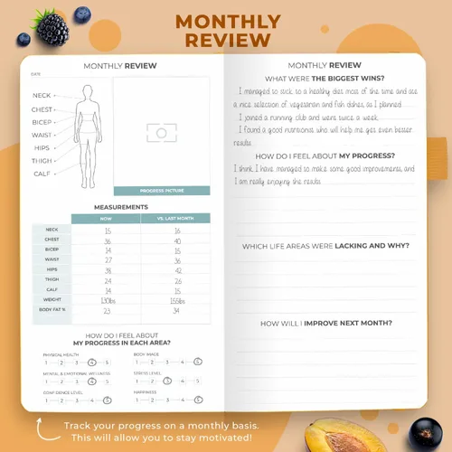 Miniatura 6 de Clever Fox Planificador de Bienestar - Registro Semanal y Diario de Salud y Bienestar, Diario de Alimentos y Planificador de Comidas para Conteo