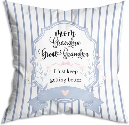 Miniatura 13 de Regalos para abuela, fundas de almohada de 18 x 18 pulgadas, regalos de anuncio de embarazo para abuela, regalos de bisabuela de nietos, regalo