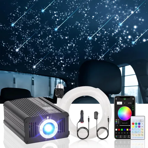 Miniatura 12 de Twinkle Headliner Star Light Kit, 800Pcs*0.03in/0.02in*9.8ft Mixed Ceiling Fiber Optic Lights APP/Remote Control Star Effect Music Mode RGBW Sound